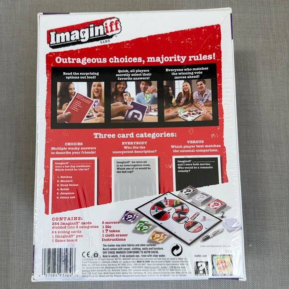 Imaginiff Mattel Board Card Game Age 14+ Adult 2010 Party Game Night Sealed Box - Picture 2 of 8